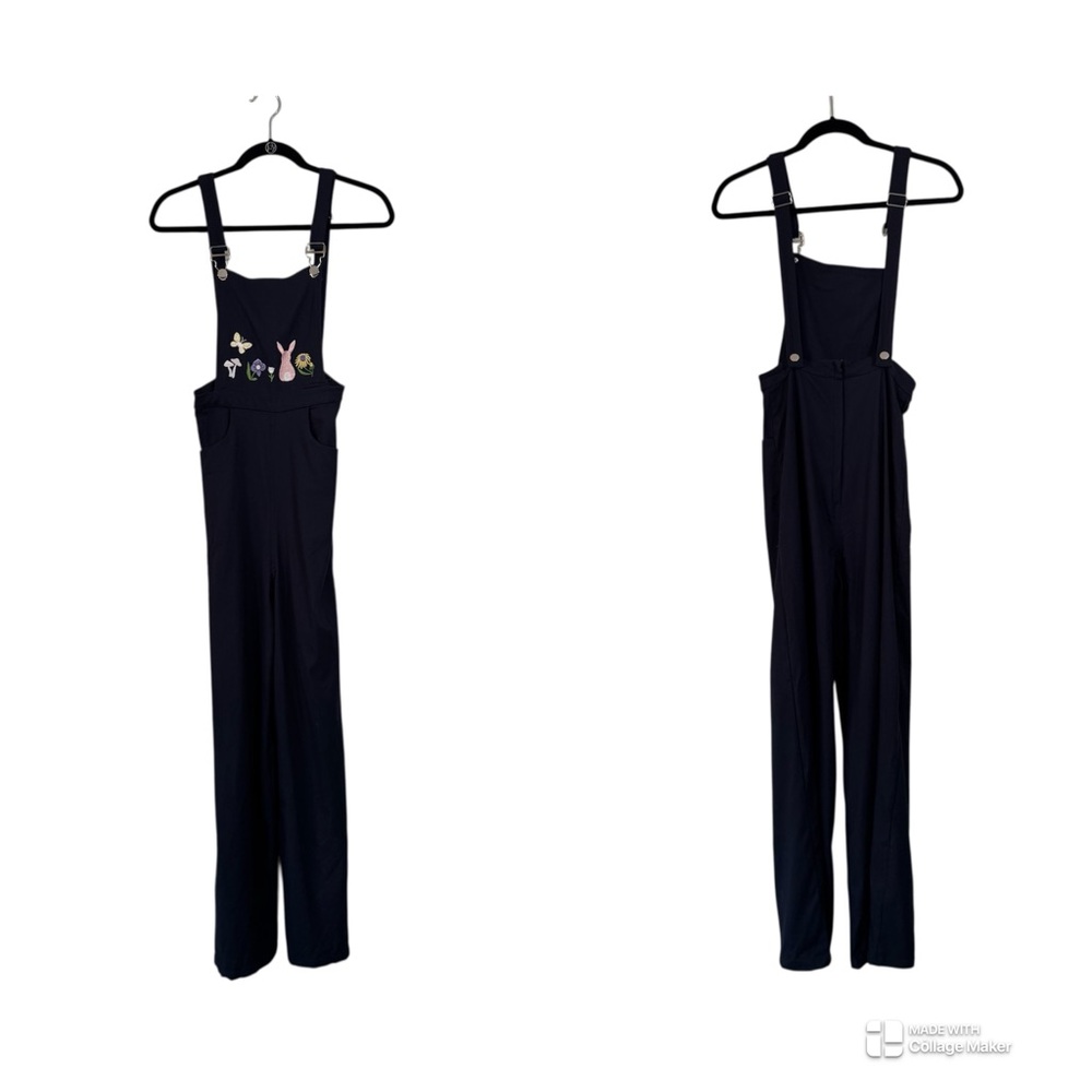 Modcloth X Collectif Kayden Enchanted Embroidery Dungarees New - Picture 3 of 16